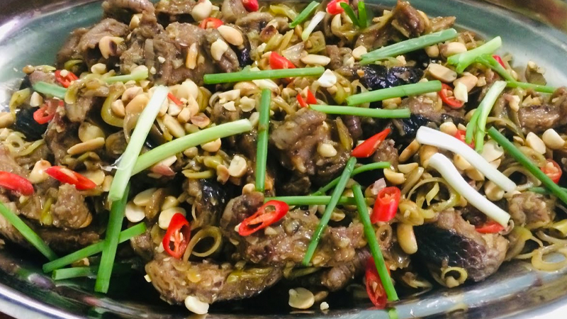 Rắn xào xả ớt